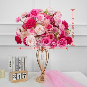 DKB Factory Wholesale <b>Artificial</b> Wedding Table Flower Centerpieces Decorative Flower Balls For Wedding Decoration - Product Image 2