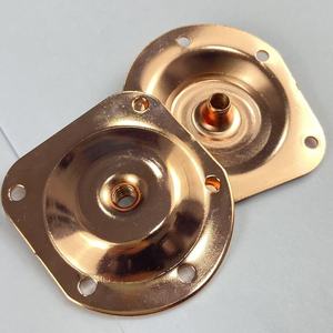 Rose <b>Gold</b> Plated Iron Furniture Connector 65x73x1.5mm For <b>Sofa</b> Bed Chair Legs Durable Stamped Hardware Support - Product Image 2