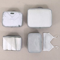 OEM Logo personnalisé Poids léger Voyage Bagages Sac Premium BSCI Usine Compression Emballage Cubes Mode Fermeture à Glissière Lettre