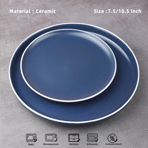 Plato de Postre de Gres de Alta Calidad a Precio de Fábrica, Platos de Cena de Cerámica Coloridos Personalizados - Product Image 6