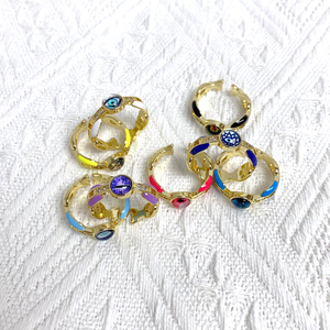 แหวนประดับอัญมณี,แหวนแก้วหลากสีทรงหยดน้ำตาปีศาจไม่เหมือนใคร - Product Image 5