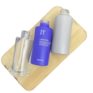 Eco Friendly Luxury 30ml Round Cosmetic Packaging <b>Empty</b> Face Serum Pump Lotion Foundation Bottle Glass Serum Bottle With Pump - Product Image 6