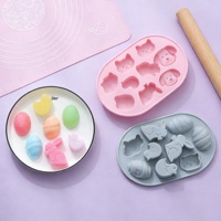 Moule à gâteau amusant en silicone non toxique avec logo personnalisé, formes étoile, lapin et carré, pour pudding, compatible micro-ondes