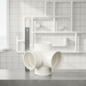 PVC-Konusverbinder, T-Stück, Drainagerohr-Armaturen, Innen- und Außeneinsatz, Vierwege-Reduzierrohr - Product Image 4