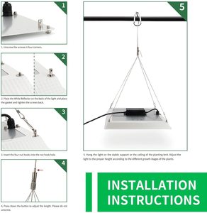 <span class=keywords><strong>Lampe</strong></span> de culture <span class=keywords><strong>LED</strong></span> suspendue à spectre complet IP65 étanche pour plantes d'intérieur, succulentes, légumes, fleurs, <span class=keywords><strong>semis</strong></span>, horticulture, serre - Product Image 4