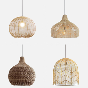 Marcos de pantalla Happy <span class=keywords><strong>Jack</strong></span>, luz colgante, cubiertas de lámpara de ratán, marco decorativo - Product Image 5