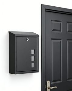 Boîtes aux lettres en acier, boîte aux lettres moderne avec poteau, boîte aux lettres extérieure - Product Image 4