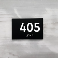 Panneaux de signalisation ADA en braille pour bureaux, plaques de porte d'hôtel, numéros de porte en braille, plaque de porte en métal, numéros de maison
