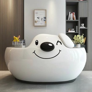 Bán chạy nhất cong thiết kế sang trọng văn phòng đồ nội thất truy cập bảng phía trước hiện đại thu ngân Câu Lạc Bộ giải trí tiếp nhận bàn làm đẹp - Product Image 3