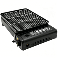 AGAHPAY Barbecue portable à gaz de table pour camping extérieur avec contrôle de chaleur réglable