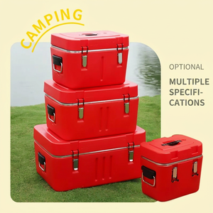 Juego de 4 Recipientes Térmicos Rojos para Almacenamiento de Alimentos, 15L 25L 35L 50L, Juego de Recipientes Térmicos de Gran Capacidad, Juego de Recipientes Portátiles para Alimentos Calientes - Product Image 5
