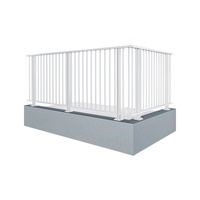 Escaliers extérieurs modernes en aluminium avec garde-corps en tube et design de grille pour balcon, idéaux pour villas et hôtels