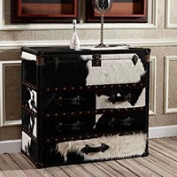 Table console de style loft industriel rétro de luxe avec chaise de bureau vintage pour la maison