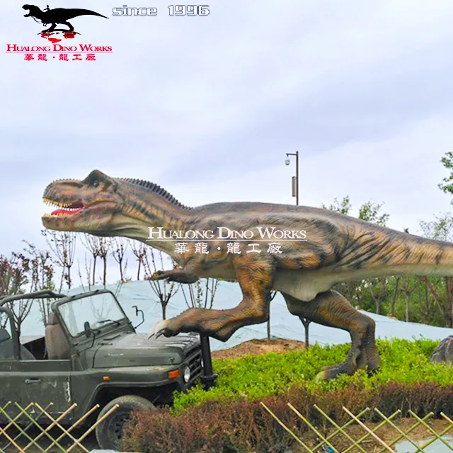 Model dinosaurus taman hiburan Jurassic t-rex besar patung dan tempat bermain dinosaurus