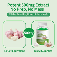 Gummies d'extrait d'ail vieilli sans odeur, saveur pomme verte, élimination des odeurs, soutien immunitaire et cardiaque, 60 unités, complément bien-être quotidien