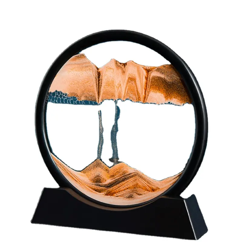 AI-MICH Promotion Moving Sand Art Hourglasses Quicksand Painting Automatic 3D Sand Painting For Home And Quicksand hourglass