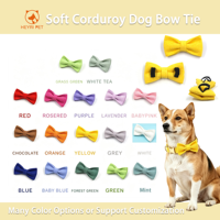 Nœud Papillon pour Chien en Velours Côtelé Personnalisé OEM ODM, Faible MOQ, Accessoire pour Animaux de Compagnie, Vente en Gros Directe Usine pour Chiens et Chiots