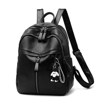 Sac à dos tendance grande capacité en cuir PU pour femme, style universitaire, idéal pour les voyages et les étudiants