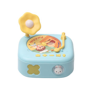 Tourne-disque vinyle tout-en-un en plastique ABS avec haut-parleurs, lecteur de cartes musicales et fonctions éducatives pour enfants de 5 à 7 ans, mémoire 4G - Product Image 1
