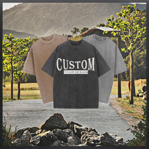 Camiseta de Manga Corta al por Mayor de Alta Calidad, 230 g/m², Tejido de Punto, 100% Algodón, Estilo Vintage Lavado, con Logotipo Personalizado para Hombre y Mujer - Product Image 3