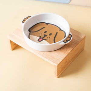 Tazones de cerámica para mascotas, redondos, antideslizantes, con asas para perros y gatos. - Product Image 3