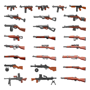 Éxito de Ventas Set de Armas y Accesorios de la Segunda Guerra Mundial 98k AK M1A1 Pistolas de Juguete Diseñadas para Mini Bloques de Construcción Regalos para Niños Juguetes WQD0001 - Product Image 1