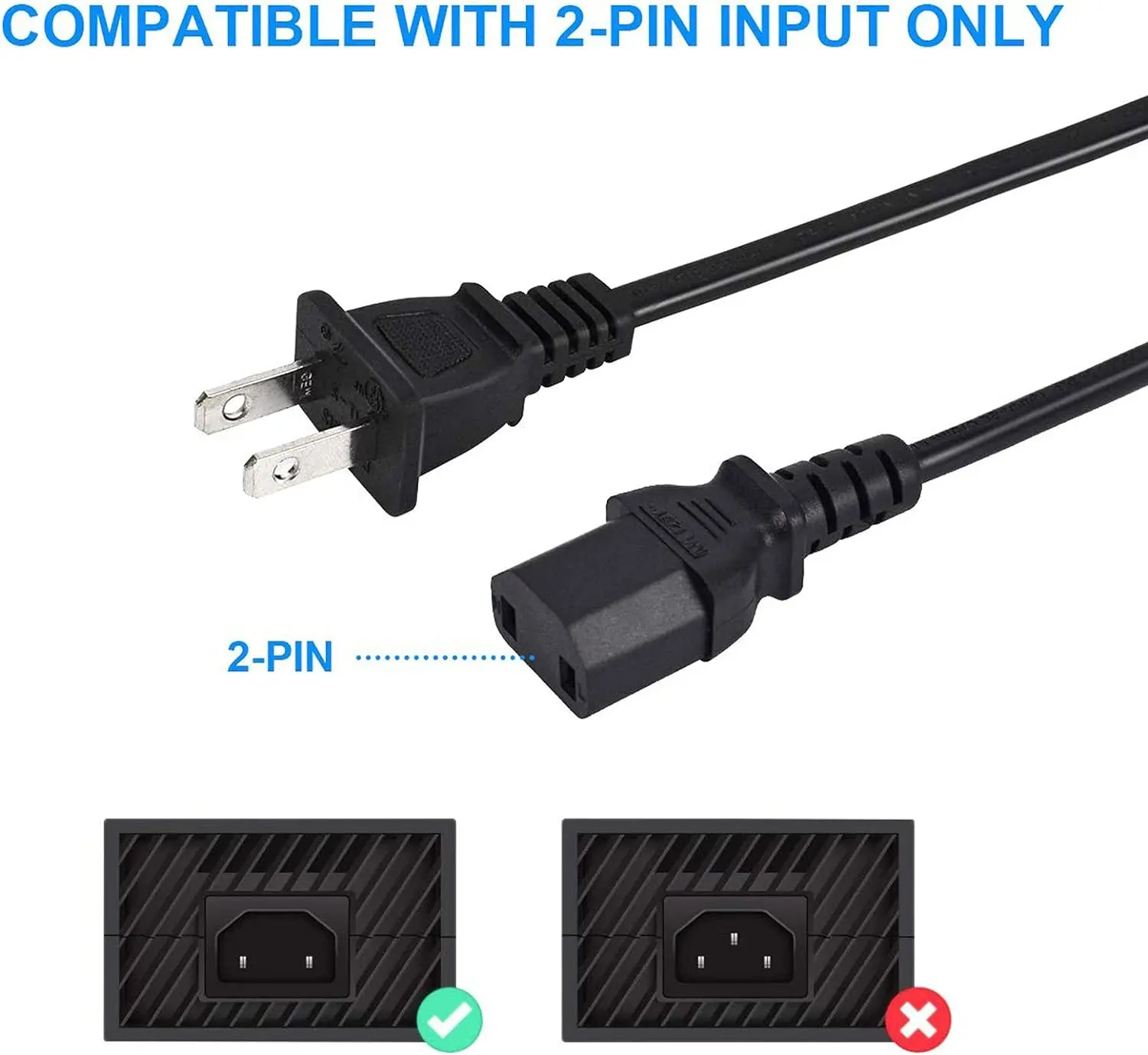 3c Gecertificeerd 0,75 Mm2 2Prong Mannelijk Naar Iec 320 C7 Figuur 8 Connector Ac Voedingskabel Voor Huishoudelijke Apparaten