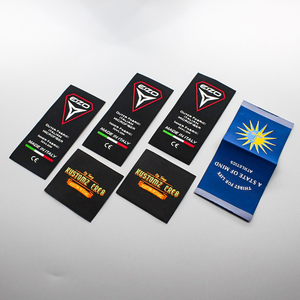 ป้ายผ้าโพลีเอสเตอร์ทอลายออกแบบได้ตามต้องการสิ้นสุดการพับเร็วโรงงาน OEM จำนวนสั่งซื้อขั้นต่ำ100ชิ้น - Product Image 2