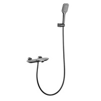 Mitigeur de salle de bain moderne chaud/froid avec douchette murale en laiton pour baignoire et douche