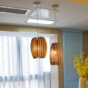 โคมไฟระย้าน้ำหนักเบาทำจากไม้ดีไซน์เนอร์แบบนอร์ดิกโคมไฟเกาะร้านอาหารบาร์โคมไฟตกแต่งสไตล์จีนโคมไฟระย้าโลหะ - Product Image 4