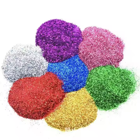 Vente en gros en vrac 1 kg/sac Poudre de paillettes fines biodégradable en fibres végétales de couleurs hexagonales irisées pour la décoration de Noël