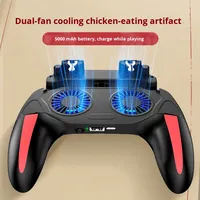 Nouvelle manette de jeu sans fil H10 avec double ventilateur de refroidissement et batterie pour téléphones mobiles (Artéfact) - Compatible avec iOS et Android