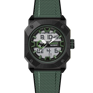 นาฬิกาข้อมือผู้ชายแบบสปอร์ต LED สายซิลิโคน จอแสดงผลคู่ โครโนกราฟ พร้อมนาฬิกาดิจิตอลสีทอง ลดราคาพิเศษ - Product Image 2