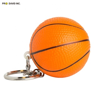 Soft PU Basketball Shape Keychain Promotional Gift Stress Toy <b>Ball</b> Customized Color & Logo Safety Certified - Product Image 3