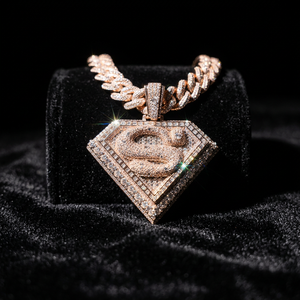 Collar Cubano de Plata 925 con Cadena de Baguette Plana de Moissanita Helada Estilo Hip Hop, Engaste de Canal, Chapado en Oro, Certificado GRA, Unisex, Geométrico - Product Image 3