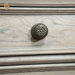 خزانة ذات 8 أدراج لتخزين الأثاث الأوروبي العتيق من الخشب الصلب، طاولة مدخل ومرآة لغرفة المعيشة - Product Image 5