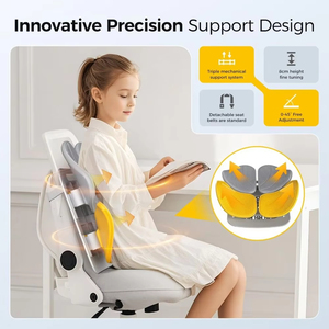 Cojín de malla transpirable para asiento de coche, ergonómico, soporte lumbar ajustable de múltiples lados - Product Image 3