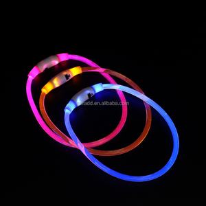 Factory Price Luxury Ribbons Replaceable Battery USB LED Glowing Pet <b>Dog</b> Safety <b>Collar</b> <b>for</b> Night Walking - Product Image 6