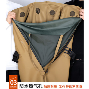 Traje de trabajo unisex impermeable de PVC para acuicultura, exploración de la playa y excavación de raíces de loto. - Product Image 3