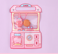 Vente en gros de sac à main à motif de machine de poupée de dessin animé sac d'emballage de bonbons de collation avec fenêtre sac à main de machine de poupée