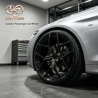 Jantes sport en alliage d'aluminium forgé noir brillant à cinq branches 18x8J 5x120 ET45 CB72.6 Ajustement personnalisé