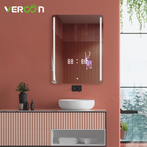 Nouveau Miroir LED Intelligent pour Salle de Bain avec TV, Haut-parleur et Écran Tactile, Modèle S6080LB, Populaire, Fixation Murale, Éclairage LED Intégré - Product Image 2