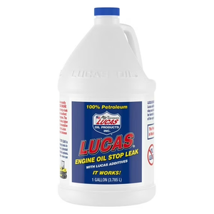Aceite de Motor Lucas Stop Leak - Aditivo 100% Petróleo, Botella de Plástico, Hecho en EE. UU., 1 Galón (3.79 L) - Product Image 1