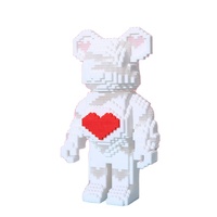 Jeu de blocs de construction en briques, jouets éducatifs personnalisés, ours, cadeau