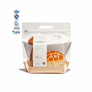 Plastic Zip Lock <b>Bag</b> Custom 450g Large Loaf Hot Chicken Sliced Bread <b>Bags</b> with Handle Resealable Packing - Product Image 3