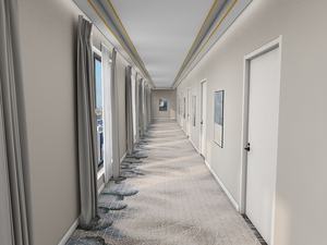 Tapis d'hôtel de luxe 5 étoiles mur à mur avec motif imprimé abstrait modèle personnalisé chambre d'hôtel couloir anti-dérapant fabriqué à la machine - Product Image 6