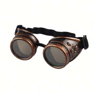 Lunettes Steampunk Personnalisées avec Logo, Lunettes de Soudure Rondes Surdimensionnées, Lunettes Punk pour Cosplay et Fêtes, Lunettes de Soleil Steampunk - Product Image 4