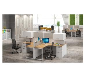 Modern Modular Convertible <b>Office</b> Furniture Staff <b>Desk</b> Work Station with Steel Brackets Direct Factory Sale Wooden <b>Computer</b> <b>Desk</b> - Product Image 1