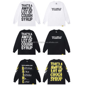 Мужская одежда: высококачественные дизайнерские брендовые спортивные рубашки из 100% хлопка с длинным рукавом для мужчин («Это очень много сиропа от кашля») - Product Image 1