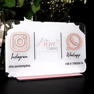 Exhibidor de Acrílico Personalizable con Código QR para Mostrar el Icono de las Redes Sociales con Estilo, Letrero de Instagram y <span class=keywords><strong>Facebook</strong></span> - Product Image 1